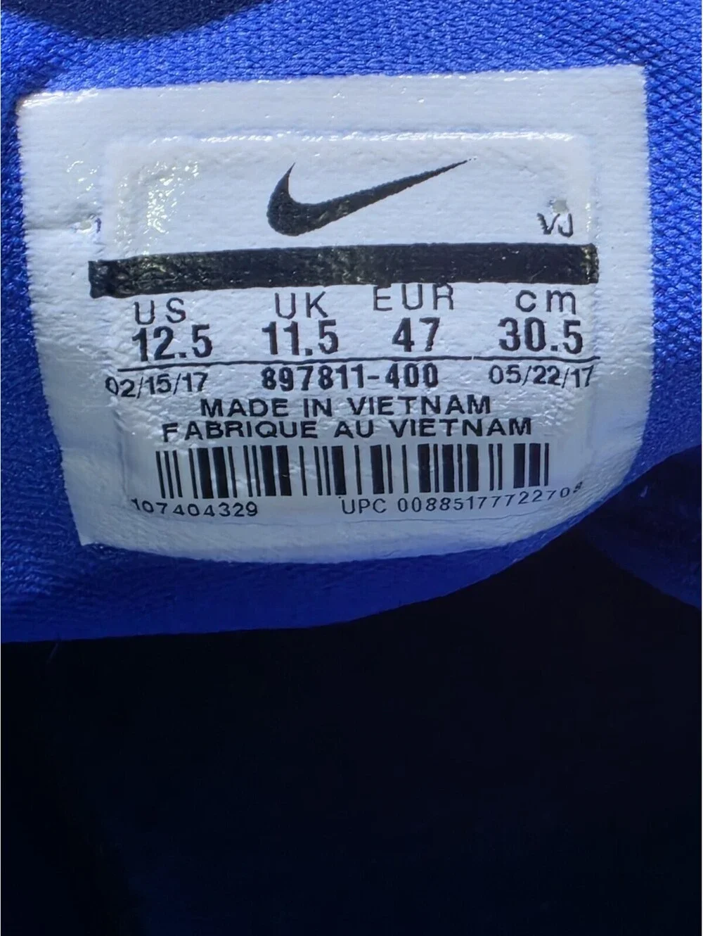 Nike Zoom Shift TB Game Royal/White Low Top Lace-Up Men's Sneakers 897811-400